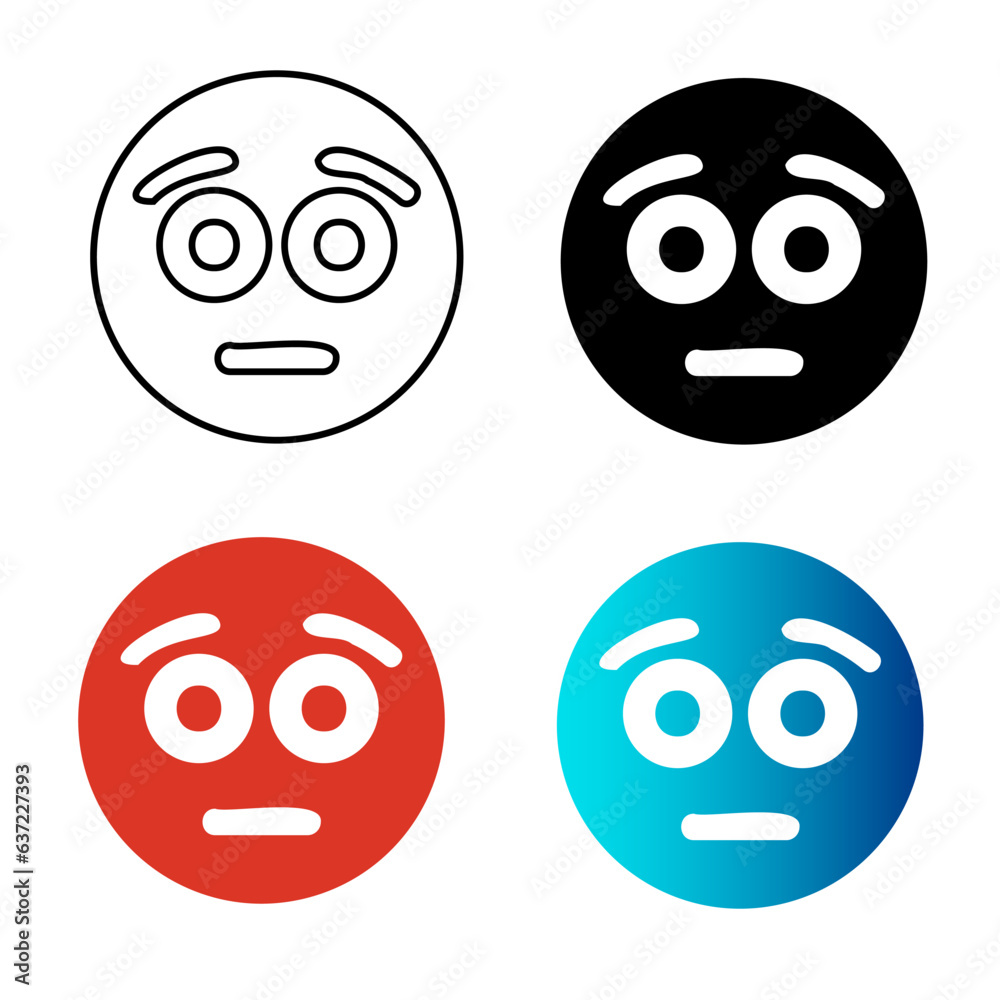 Abstract Surprised Emotion Silhouette Illustration Abstract Surprised Emotion Silhouette Illustration