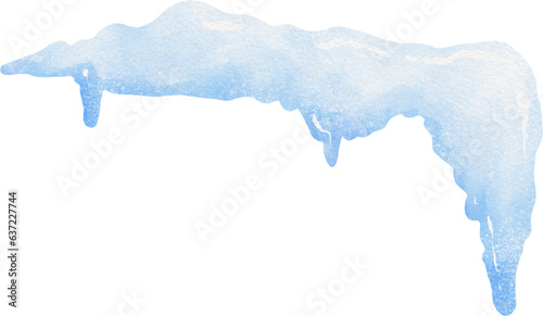 Snow watercolor illustration