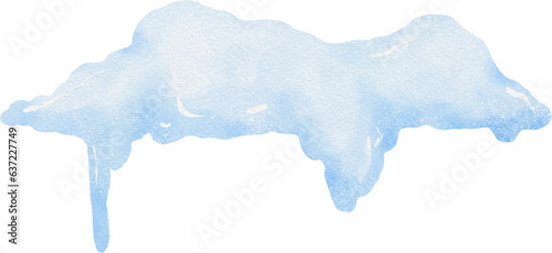 Snow watercolor illustration