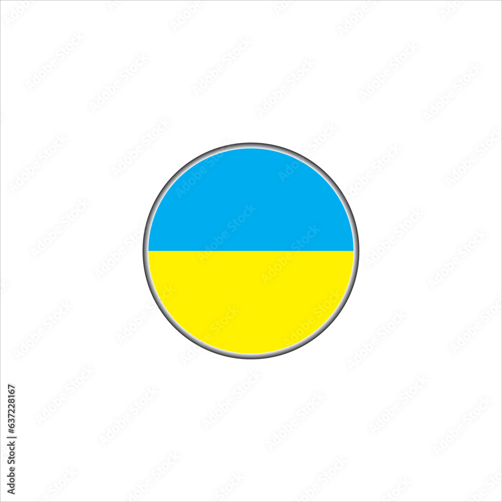 flag of ukraine icon vector illustration symbol