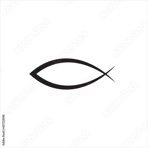 symbol of christianity fish icon vector illustration