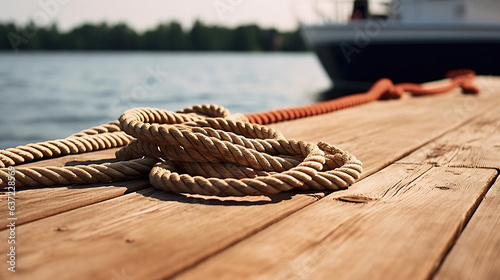 Laid-Back Rope on the Dock, Awaiting Its Maritime Purpose.