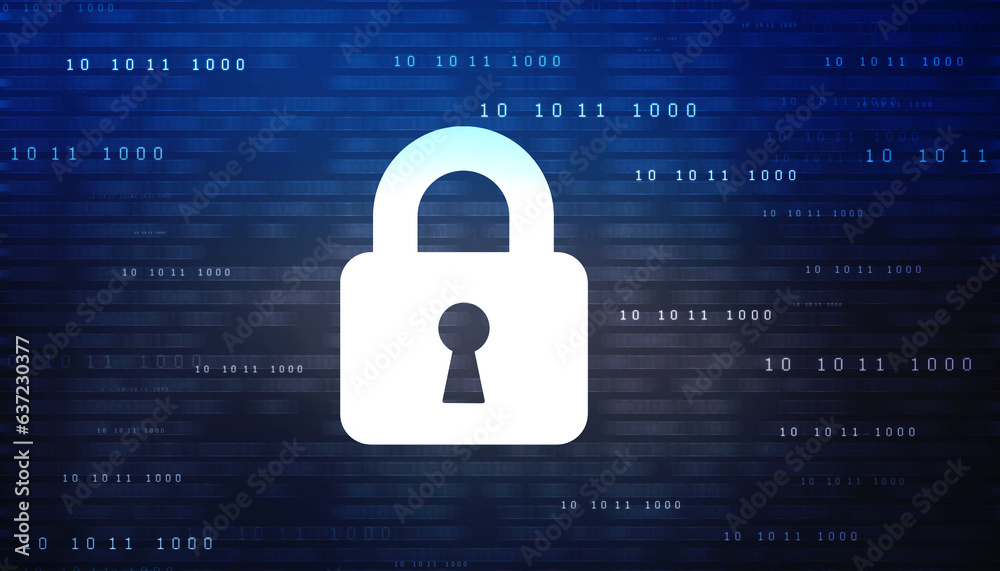 Digital Padlock on abstract technology background, Technology security concept. Modern safety digital background. Protection system, Cyber Security and safety information, personal data concept Digital Padlock on abstract technology background, Technology security concept. Modern safety digital background. Protection system, Cyber Security and safety information, personal data concept