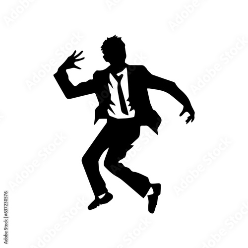 silhouette of a man jumping