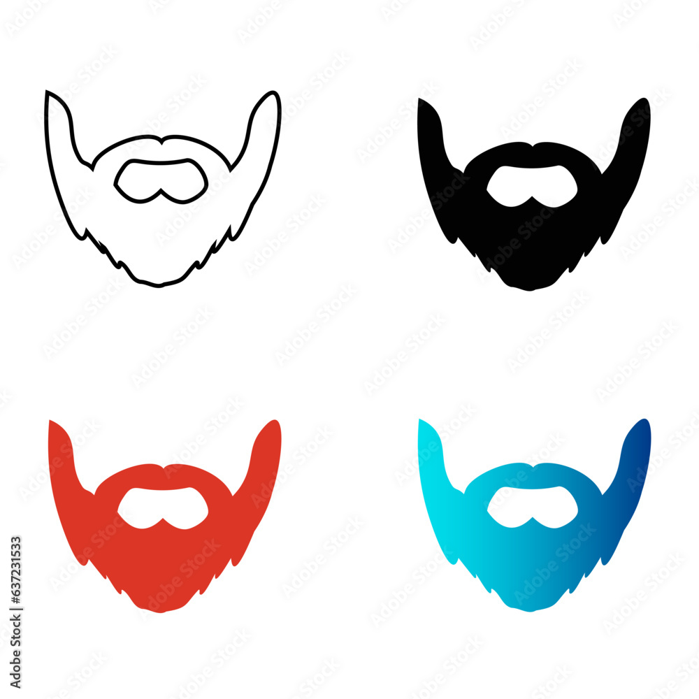 Abstract Beard Silhouette Illustration Abstract Beard Silhouette Illustration
