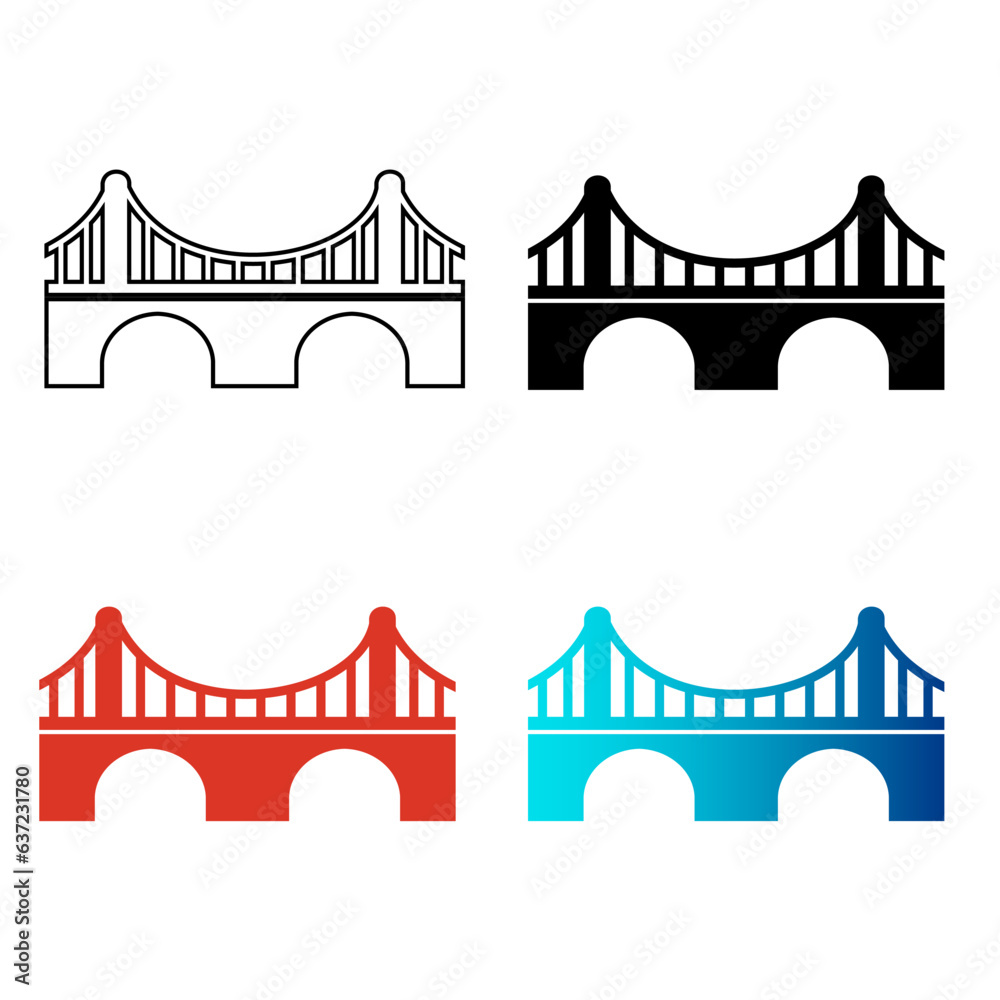 Obraz premium Abstract Bridge Silhouette Illustration