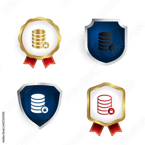 Abstract Database Lock Badge and Label Collection