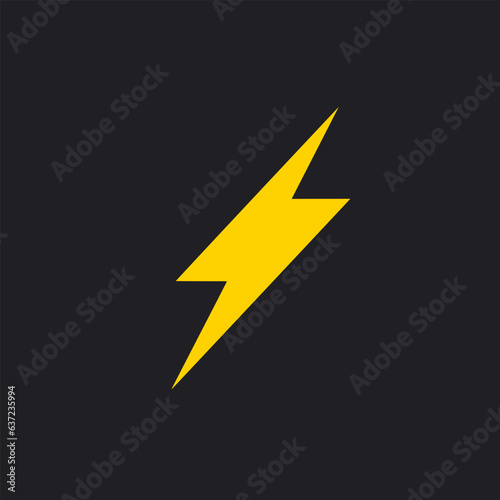 Online banking filled yellow logo. Digital payment. Lightning bolt. Design element. Created with artificial intelligence. Ai art for corporate branding, financial advisor, personal finance app