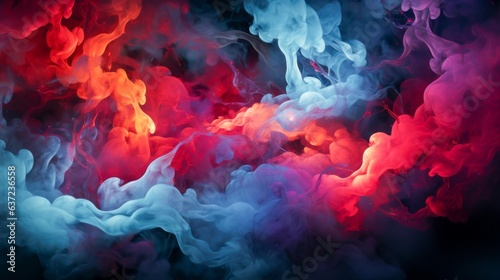 Colored smoke explosion. color mist. Color powder explosion, colorful dust splash. As a background for puzzles and spells. Generative AI.