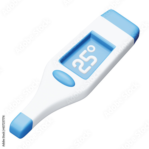Thermometer 3d rendering isometric icon.