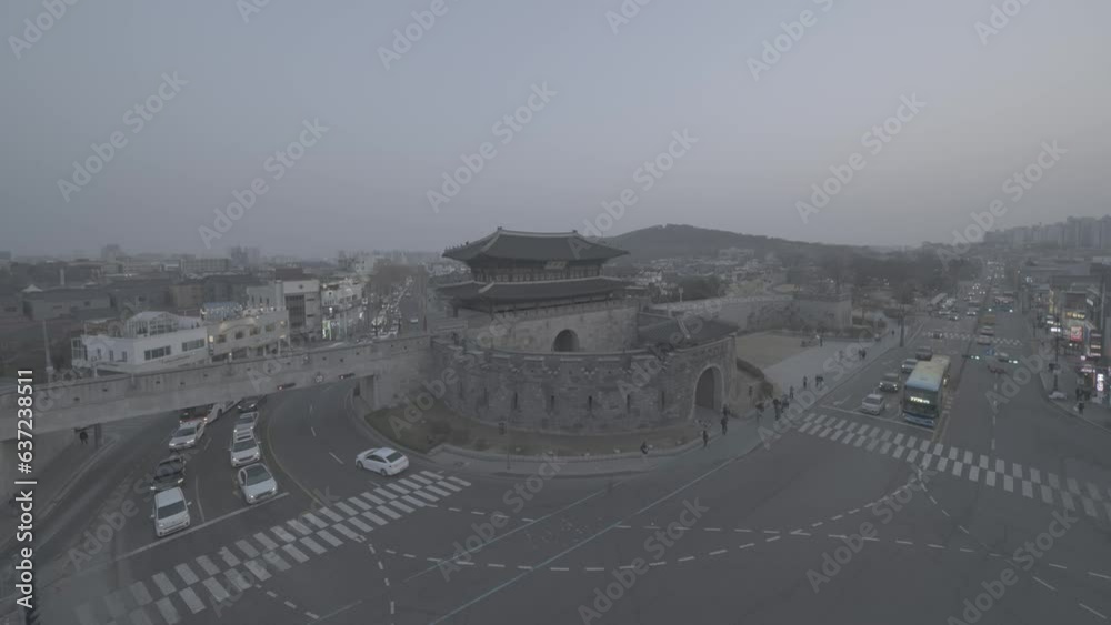Janganmun Gate Day to Night timelapse FHD Korea Suwon S-LOG3
