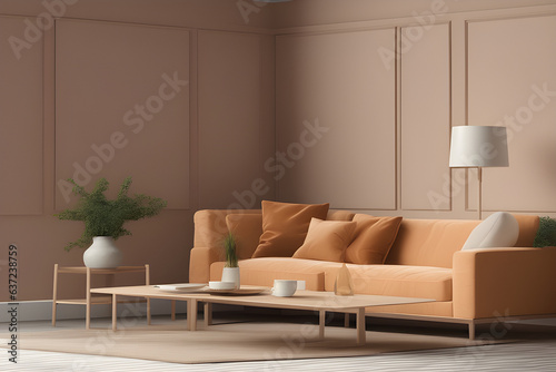 Mock Up of a living rooms Corner for product Placements, ai generated