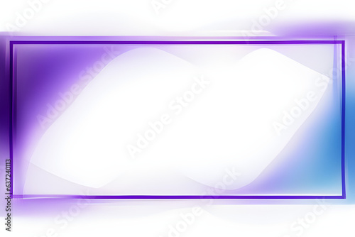 Digital frame of blue and violette lines on a white background, generative ai 