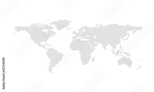 Dotted World Map Earth map Vector Illustration