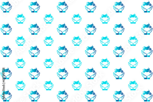 Abstract Motorcycle Insurance Pattern Background