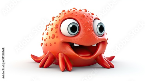 3d cute creature animal isolated on white background illustration character design rendered 