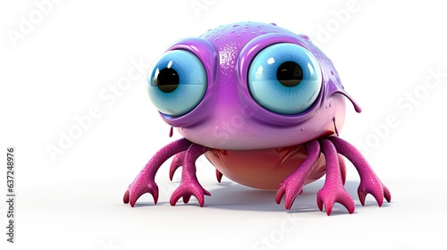 3d cute creature animal isolated on white background illustration character design rendered