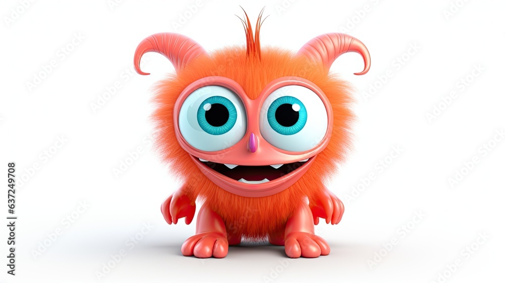 3d monster cartoon character animal cute 