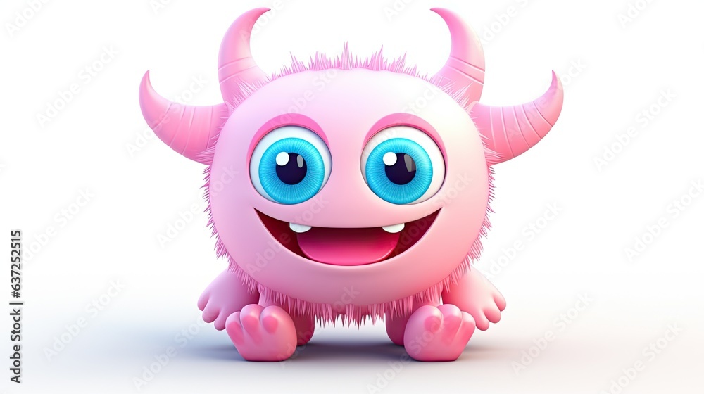 3d monster cartoon character fun toy