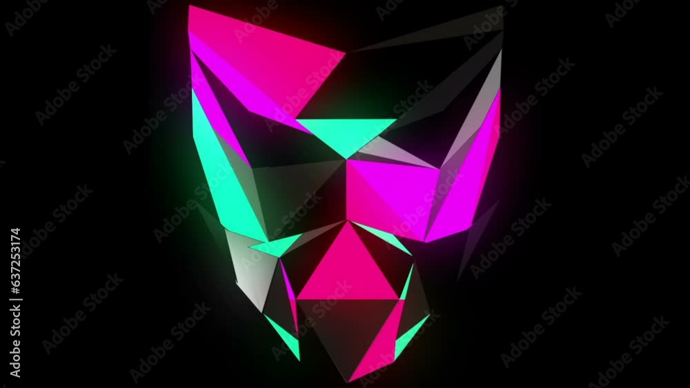 Glowing light Polygon strobe 3d mask vj loop Glowing light Polygon strobe 3d mask vj loop