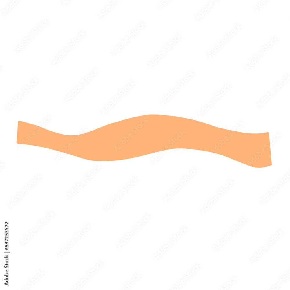 Wavy shape flat illustration Wavy shape flat illustration