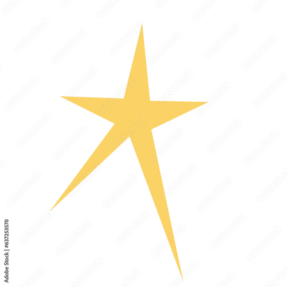Star shape flat illustration Star shape flat illustration