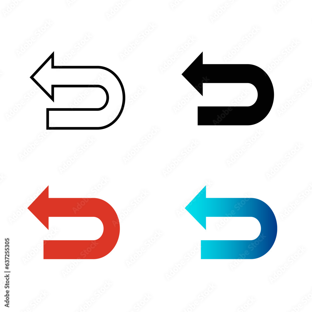 Abstract Arrow Curved Silhouette Illustration Abstract Arrow Curved Silhouette Illustration