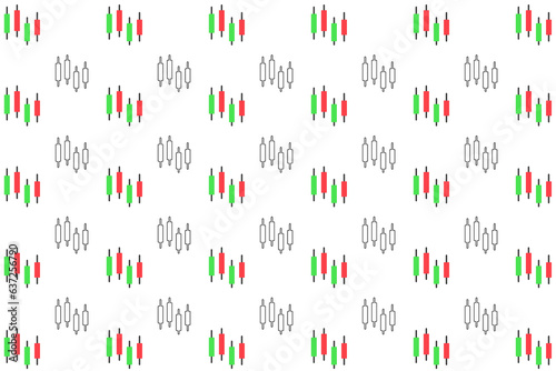 Abstract Candlestick Pattern Background
