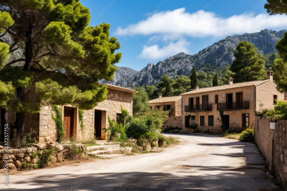 Country house in rustic mediterranean style. 