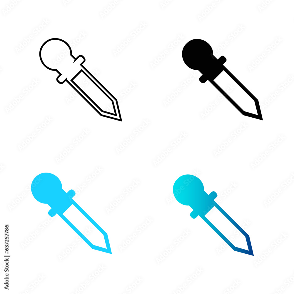 Abstract Color Dropper Silhouette Illustration Abstract Color Dropper Silhouette Illustration