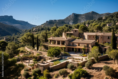 Country house in rustic mediterranean style. 