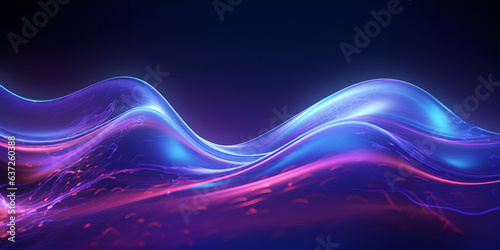 Abstract futuristic neon light moving high speed wavy lines ,Purple electric light for banner.