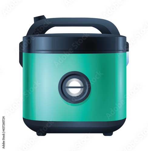 Rice cooker vector isolated illustration