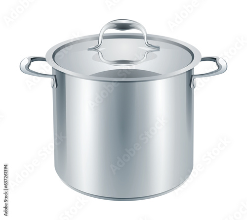 Stock pot vector isolated illustration. Pan pot kitchenware cartoon