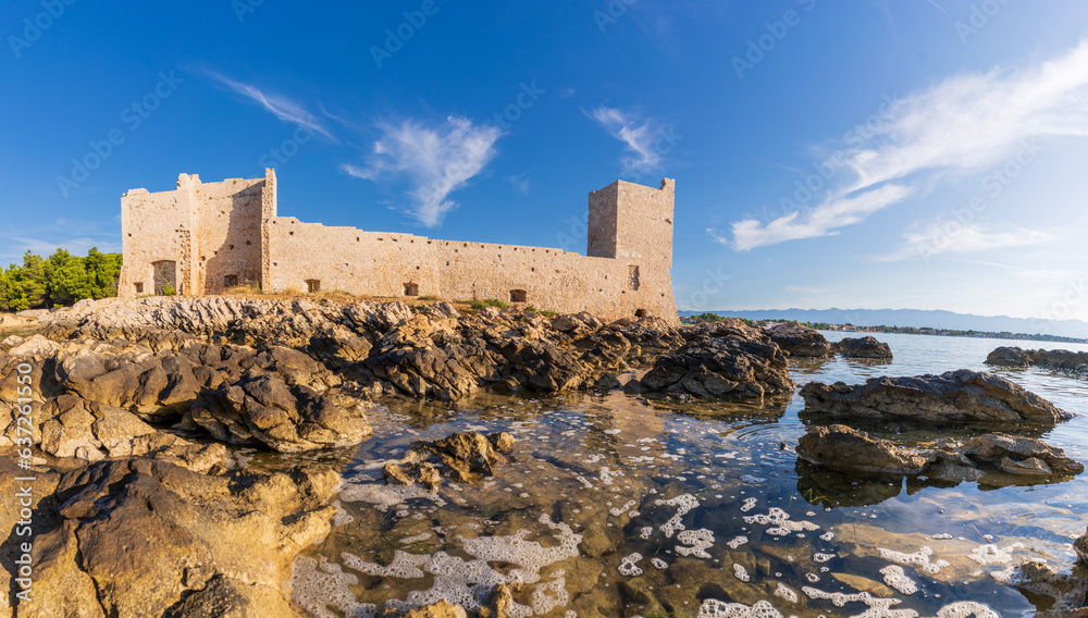 Kastelina Castle, fortress ruins on Vir island