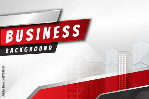 business background design white and red black shape banner