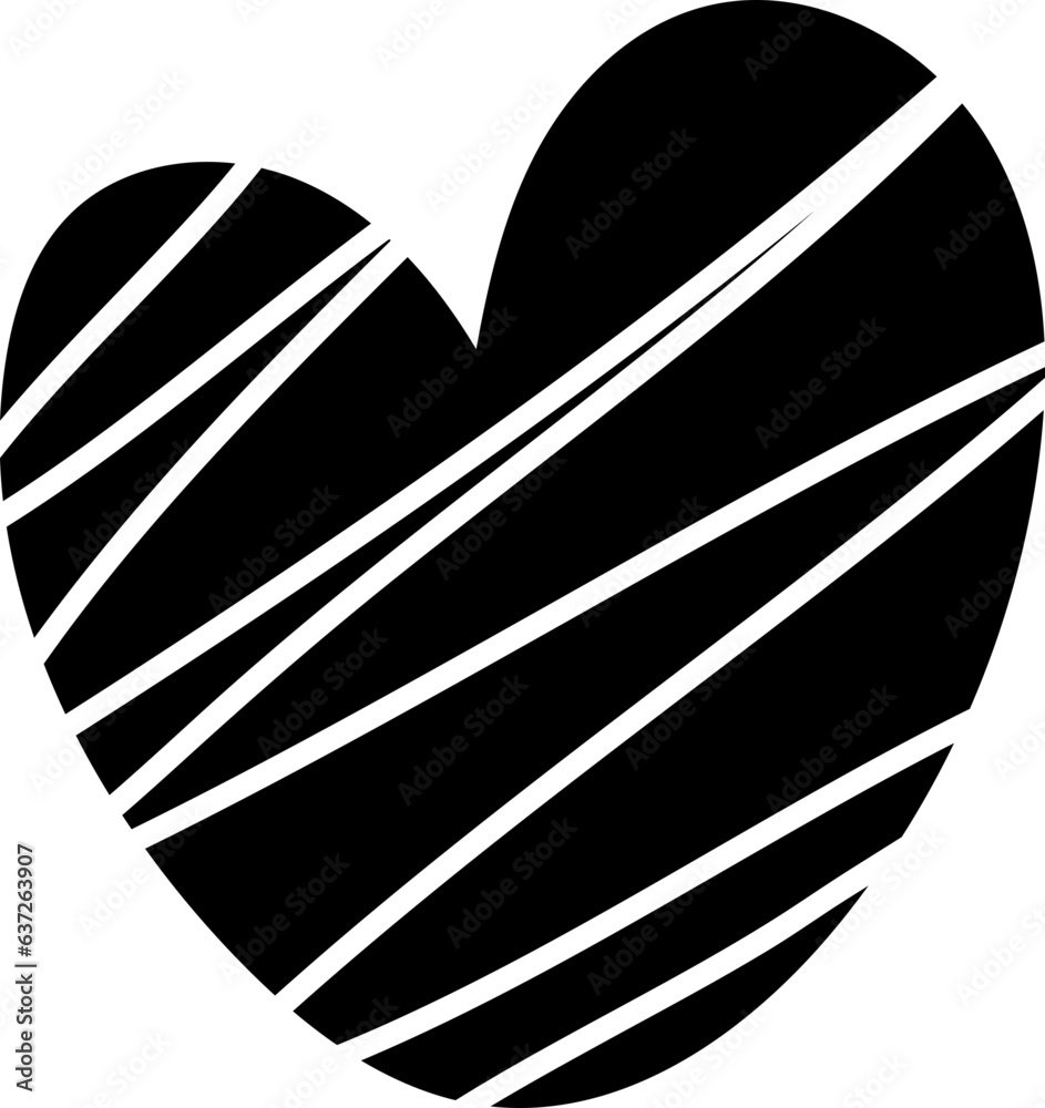 Cute hand drawn heart shape illustration Cute hand drawn heart shape illustration