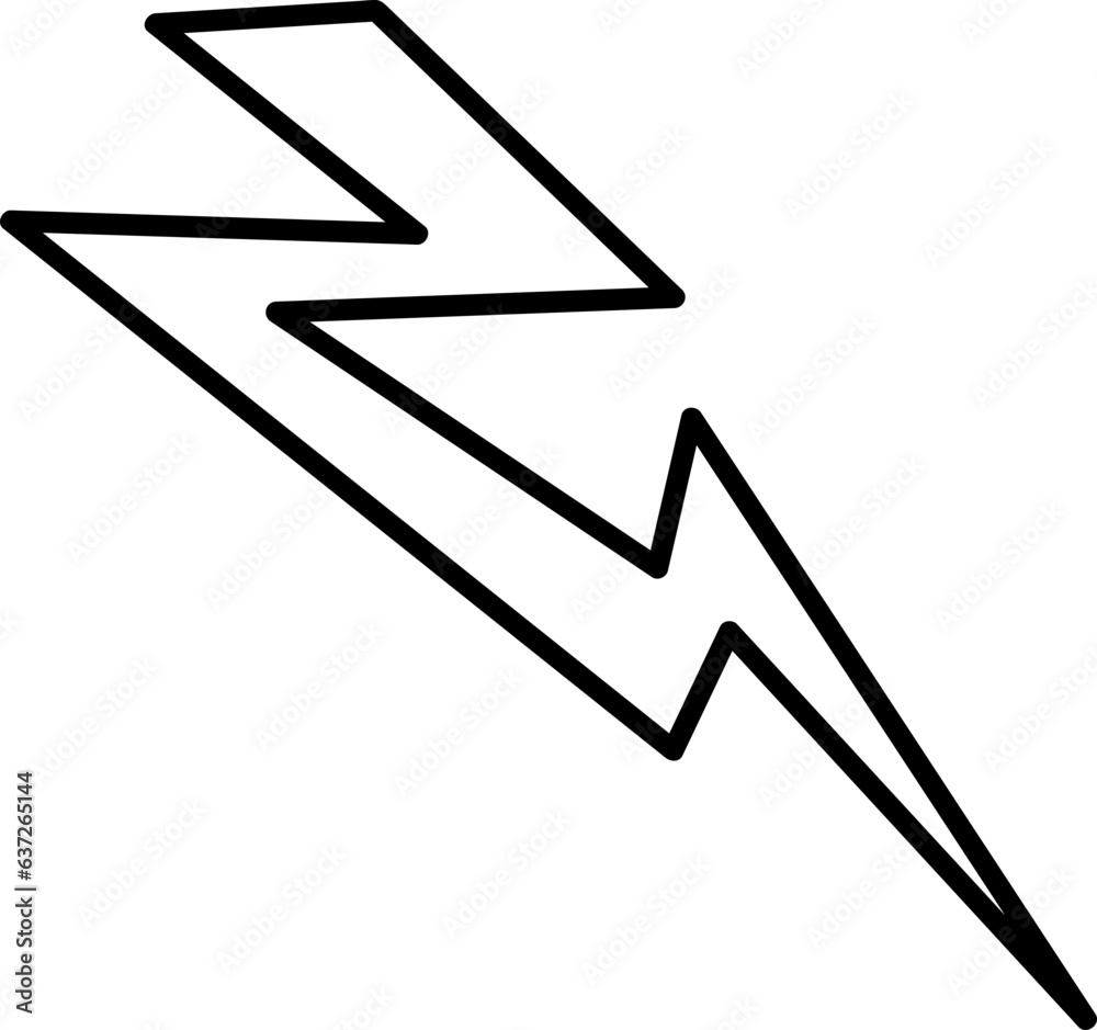 Hand drawn thunderbolt illustration Hand drawn thunderbolt illustration