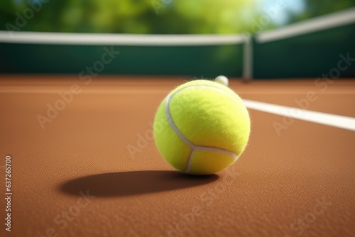 tennis ball on the court © drimerz