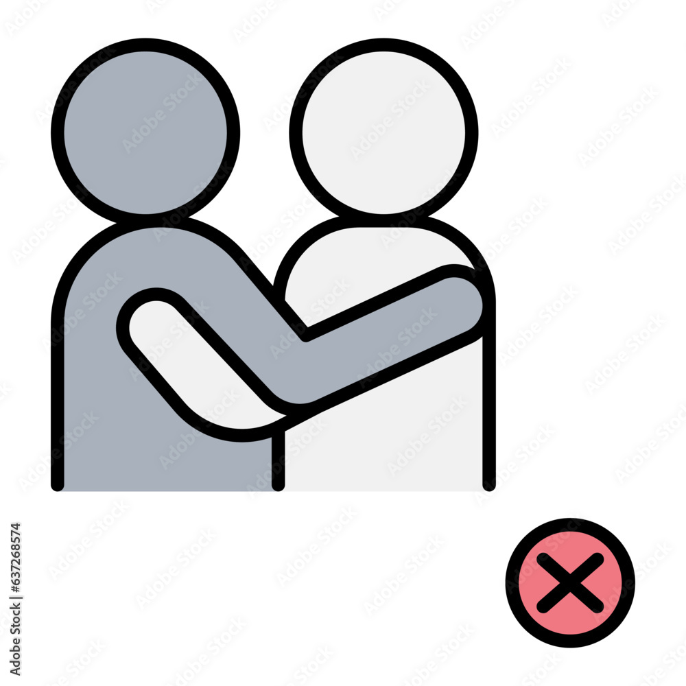 Fototapeta premium Avoid touching icon