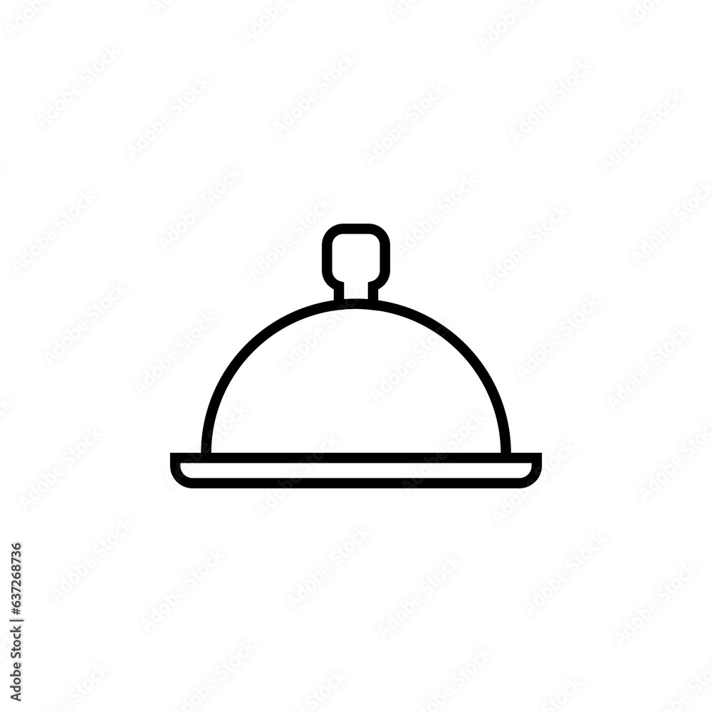 Covered with a tray of food icon isolated on transparent background Covered with a tray of food icon isolated on transparent background