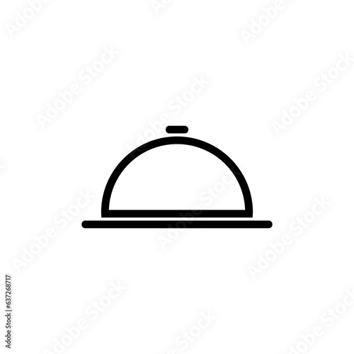 Covered with a tray of food icon isolated on transparent background