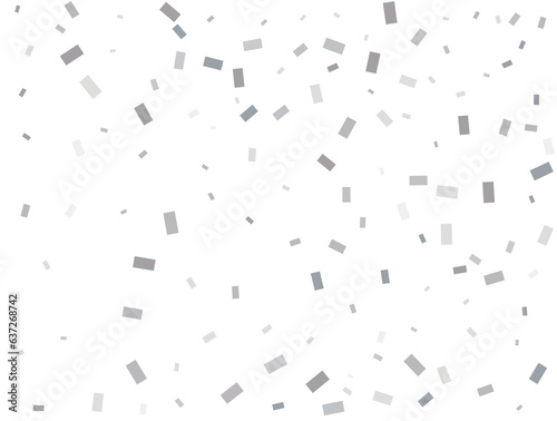 Modern Light silver Rectangular glitter confetti background. Confetti celebration  Falling Silver abstract decoration for party  birthday celebrate  anniversary or event  festive.  Vector 