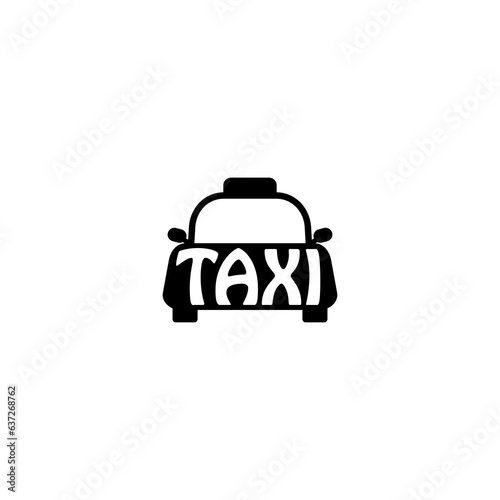 Taxi car icon isolated on transparent background