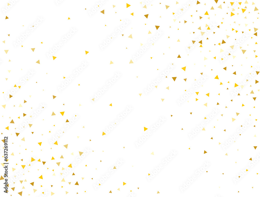 Luxury Gold Triangular Confetti Background. Vector illustration