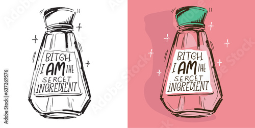 Cute motivation hand drawn doodle lettering postcard. Lettering for print, t-shirt design, tee design, mug pring, bag label