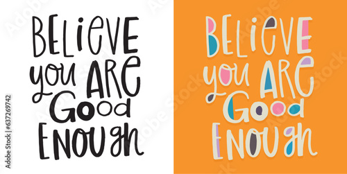 Cute motivation hand drawn doodle lettering postcard. Lettering for print, t-shirt design, tee design, mug pring, bag label