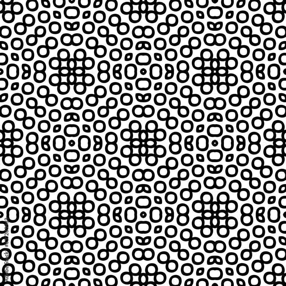 White background with black pattern. Seamless texture for fashion, textile design,  on wall paper, wrapping paper, fabrics and home decor. Simple repeat pattern.