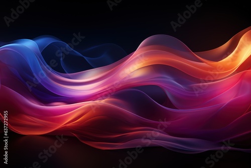 Colorful abstract colorful wave of line and smoke vibe background. © ant