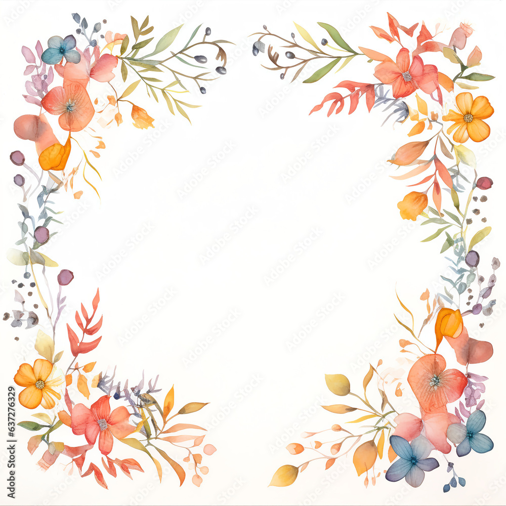 frame of flowers and patterns Abstract floral background with watercolor stains. For postcards, posters and invitations. frame of flowers and patterns Abstract floral background with watercolor stains. For postcards, posters and invitations.